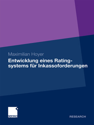 cover image of Entwicklung eines Ratingsystems für Inkassoforderungen